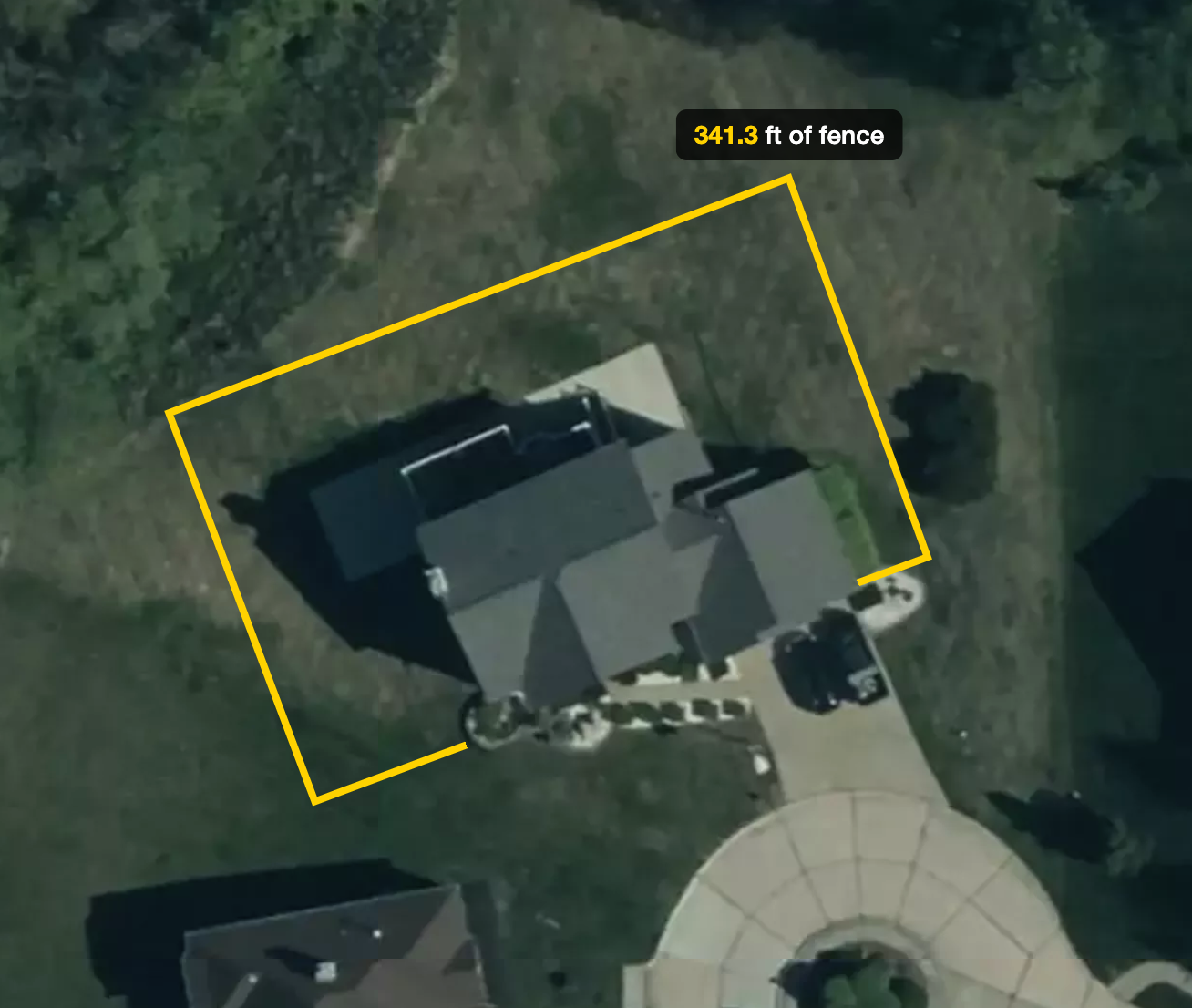 Fence cost calculator map view